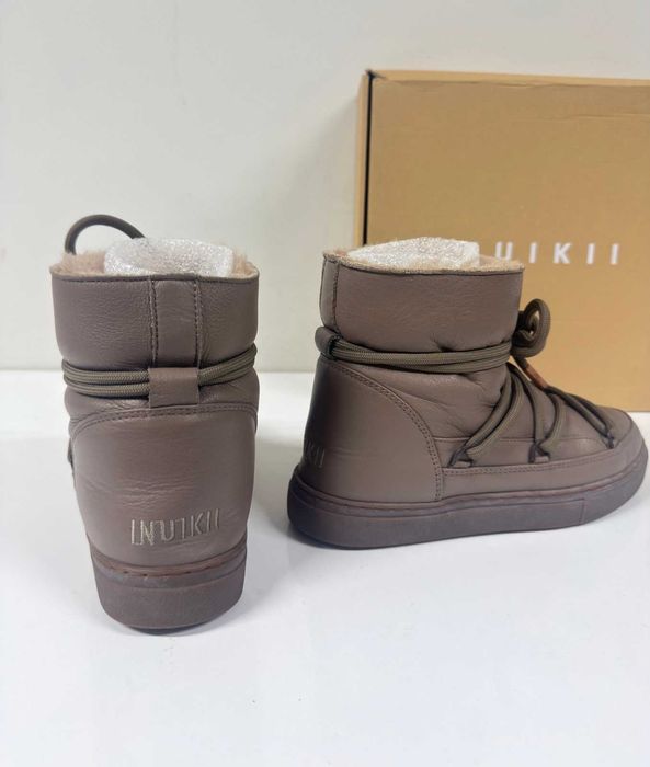 Дамски апрески INUIKII Classic Full Leather (Таупе/Кафяви) - Размер 38 (24 см стелка)