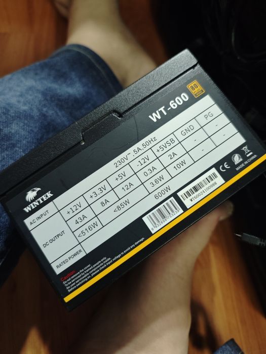 Б/п Wintek 600w plus 80 bronze ОБМЕН интересует
