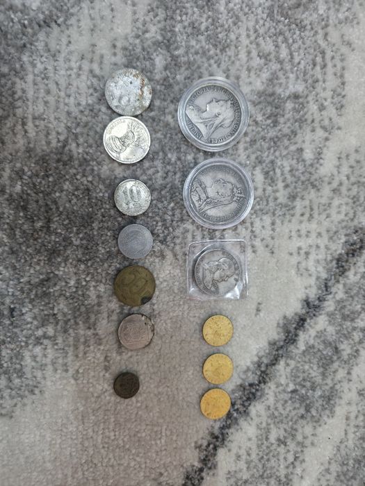 Monede vechi din aur si argint din 1788 din Romania si Marea Britan