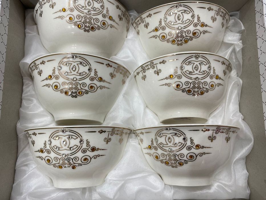 Чайный набор, 6шт, со стразами