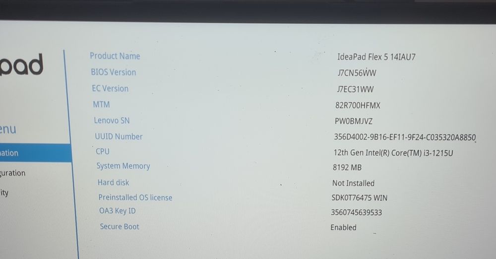Vând/dezmembrez Lenovo Ideapad Flex 5 14IAU7