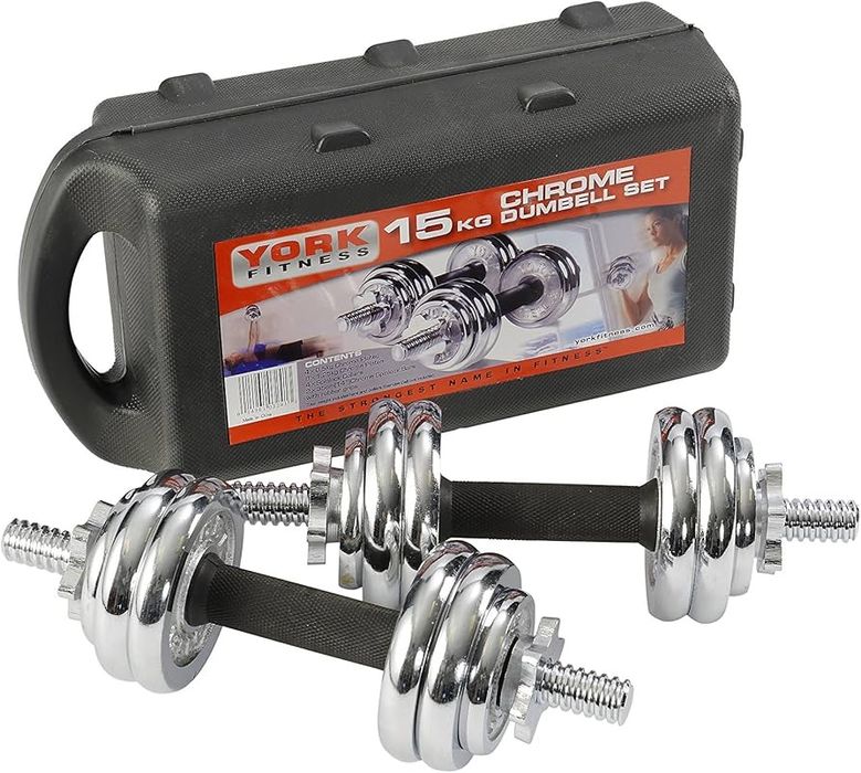 Набор хромированных гантелей 15 кг