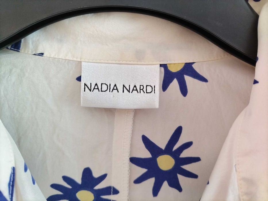 Camasa Nadia Nardi, noua, din matase naturala, mar 38-M, model floral