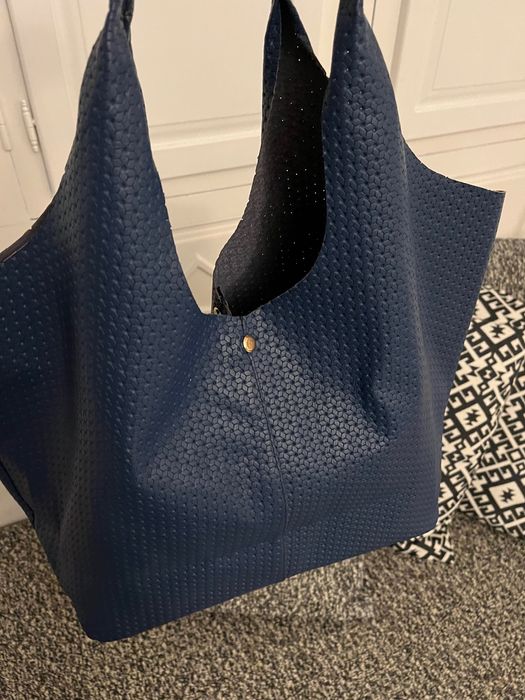 Нова голяма чанта ,естествена телешка кожа