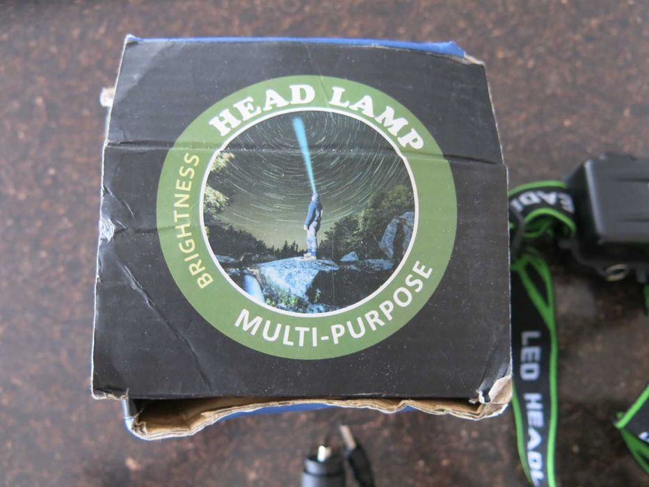 LED челник със зарядно за кола