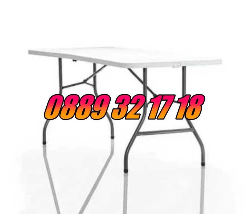 Сгъваема маса за кетъринг, градинска маса 180/74 см, къмпинг маса