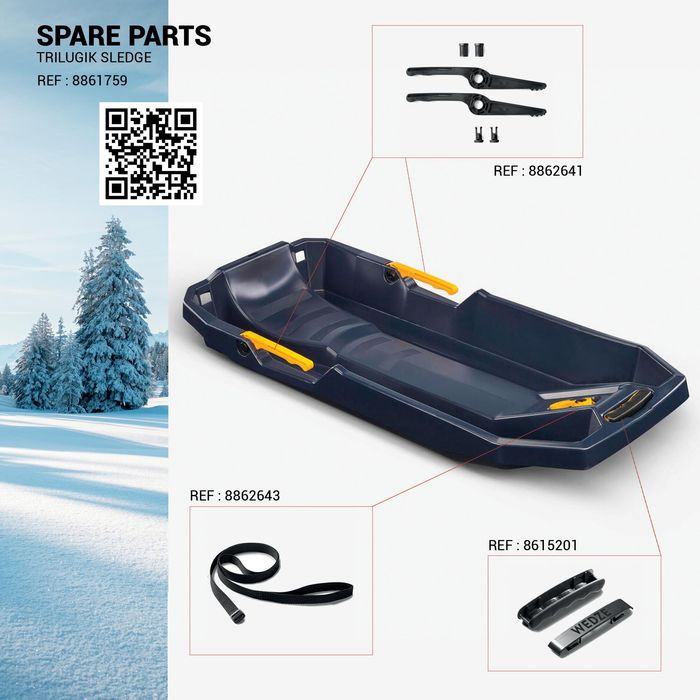 Sanie platformă Trilugik Albastru Adulți - produs resigilat Decathlon