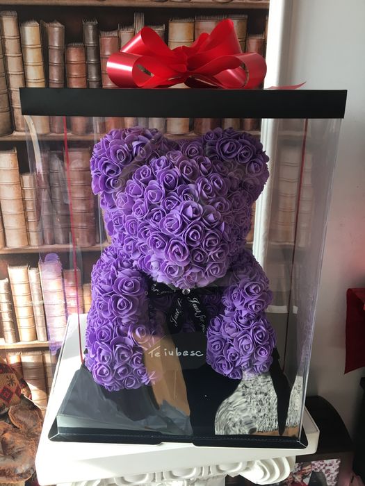 Ursulet Rose Bear Gigant trandafiri decoratiune Teddy Cadou ideal