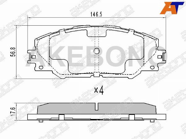 Колодки тормозные Toyota Auris