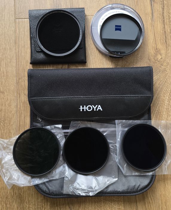Комплект филтри 82mm Zeiss, B+W, Hoya CIR-POL, ND, ND Vario и подарици