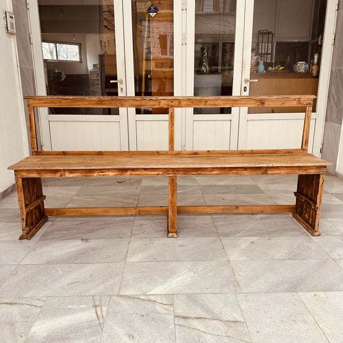 Антикварна италианска дървена пейка от края на Х|Х век