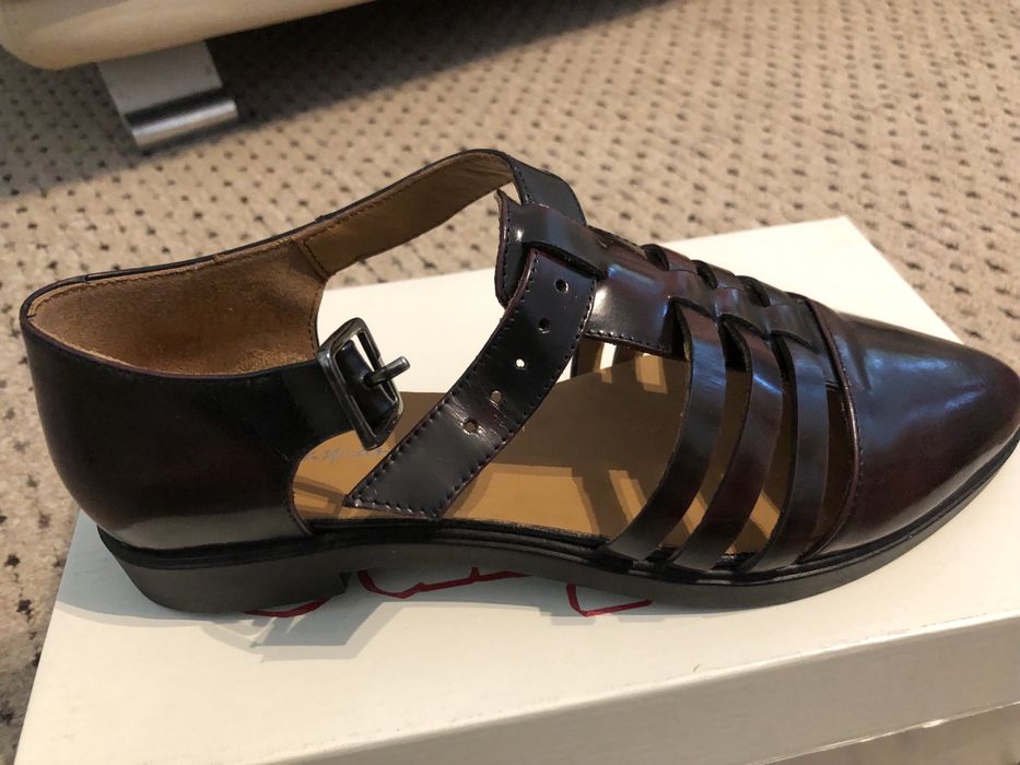 Pantofi Caspian model Galia Bordo 37 stil masculin