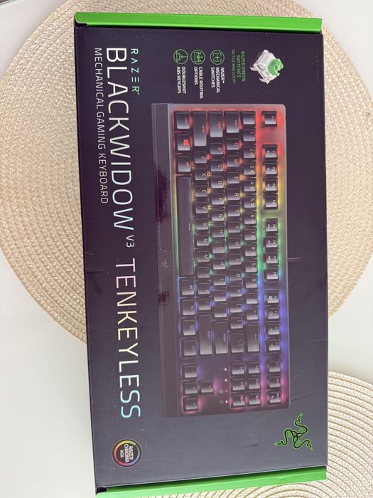 Механична клавиатура Razer - BlackWidow V3 Tenkeyless, Green, RGB, черна