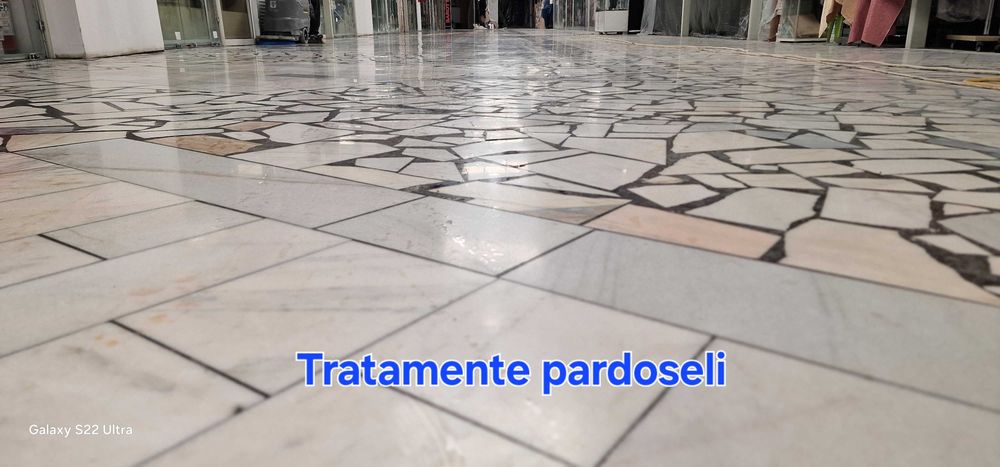 Slefuire profesională pardoseli din mozaic.