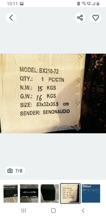 Vand boxa marca Shark,cu 2 difuzoare ,model BX210-72,carateristici tehnice in poza,noua
