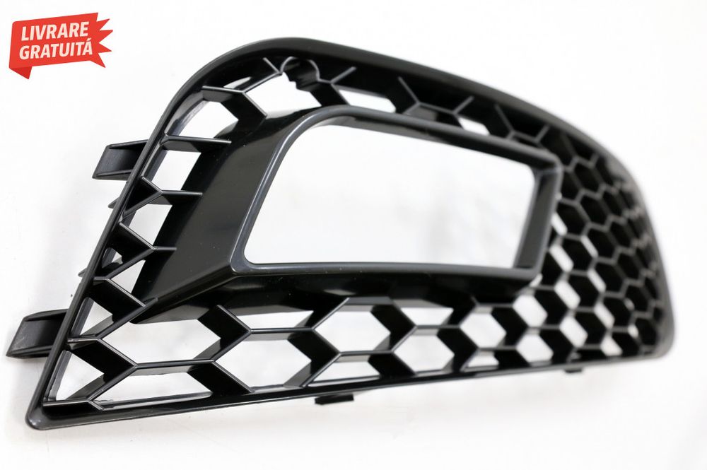 Grile Proiector Audi A4 B8 facelift (2012-2015) RS4 Design Negru Lucio