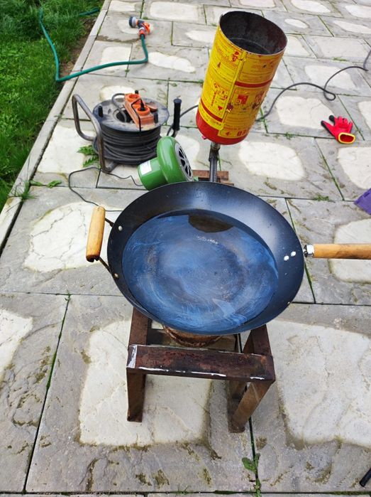 Aragaz pe ulei ars complet