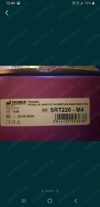 Orteza umar cot incheietura mainii Triamed SRT 220, marimea M4