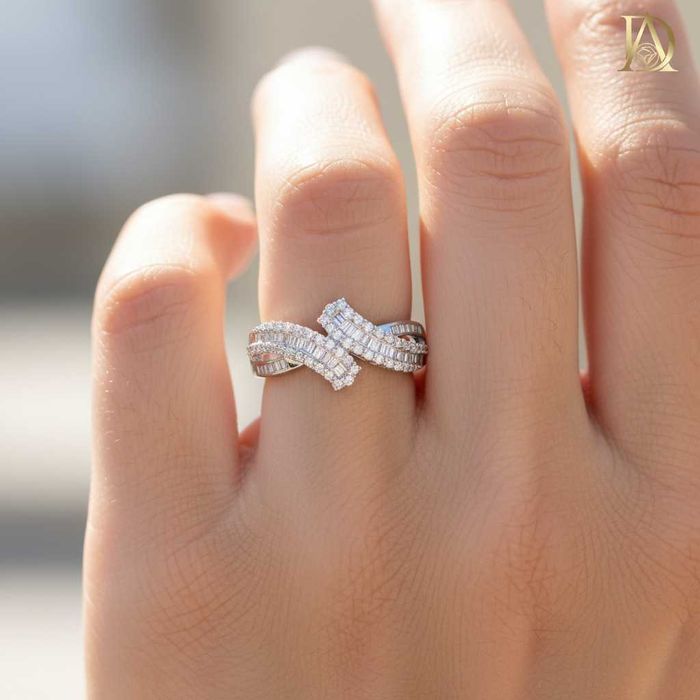 Нов Златен Пръстен с 0.80кт Естествени Диаманти