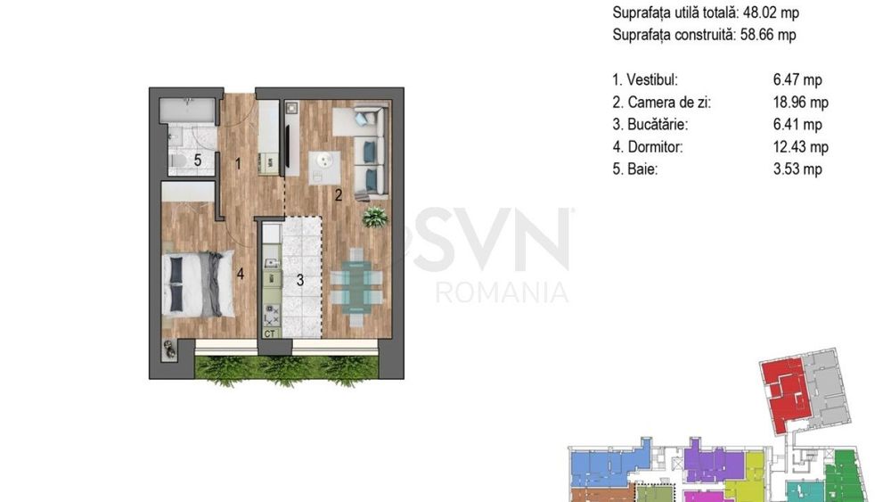 Timpuri Noi l Apartament 2 camere l Ansamblu Rezidential