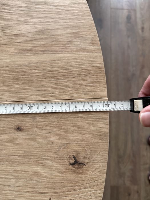 Кръгла Трапезна Маса от ДЪБ Чисто Нова-AIKO(разтеглива)