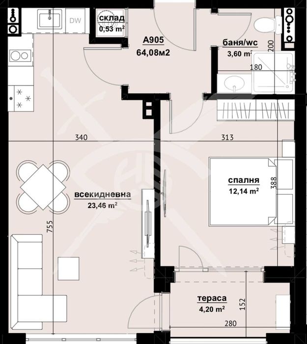 Двустаен - Хоризонт