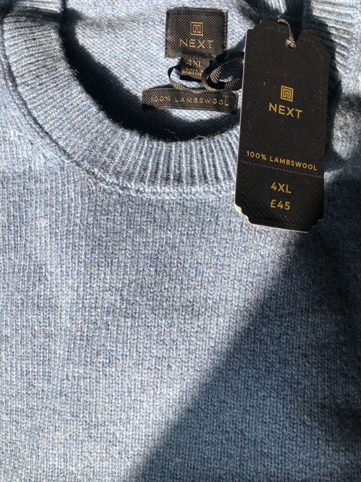 Свитер мужской 4XL , шерсть 100 %, новый, NEXT.
