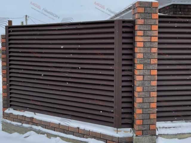 Забор жалюзи горизонтальный
