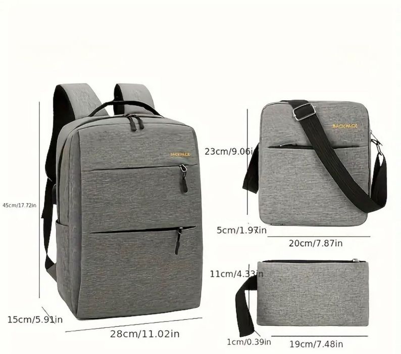 Комплект черна раница за лаптоп таблет калъф таблет чанта водоустойчив