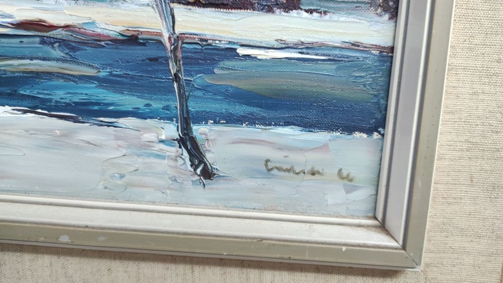 Страхотна френска картина - маслени бои