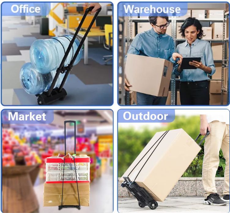 Cărucior superpliabil ajustabil cu 2 roți- 45 kg