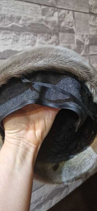 Мужская шапка-кепка из нерпы