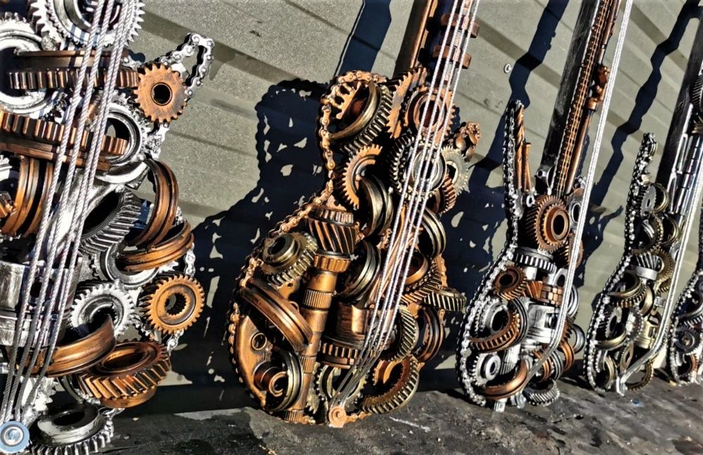 Cadou deosebit, cadou de Craciun- Sculptura fier Chitara