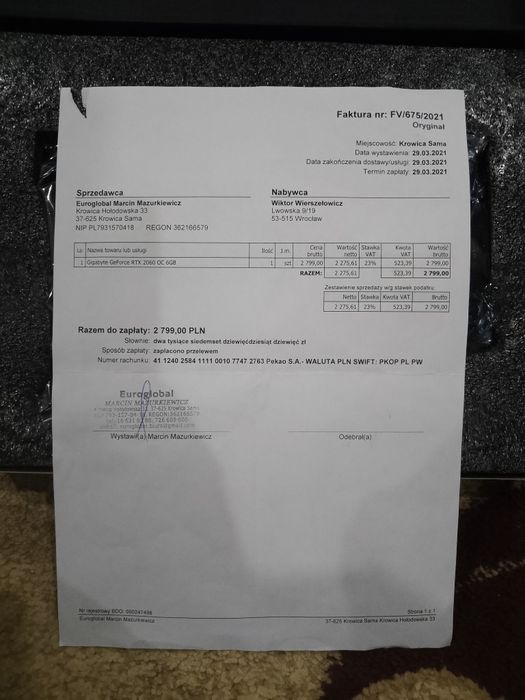 GIGABYTE geforce RTX 2060  6 гигов