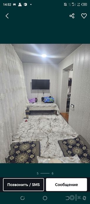 Продам 3-комнатную квартиру, Чирчик , 8-микрорайон , новая планировка