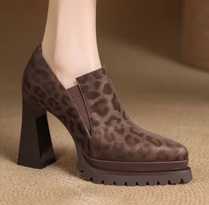 Туфли замшевые коричневые