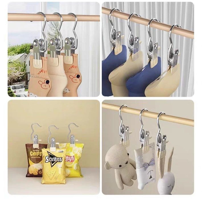 Универсальная и многофункциональная вешалка с зажимом. 

Н