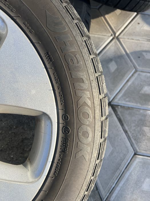 .Jante aliaj 5x114.3 KIA + cauciucuri iarna 205 55 16 hankook et 48,5