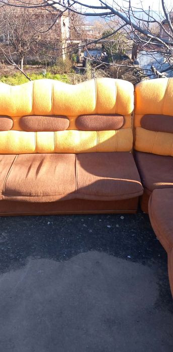 комплект ъглов диван  и  футьойл