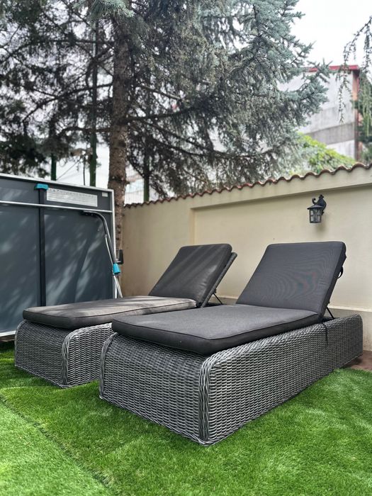 Șezlong premium JUTLANDIA TAMBOHOUSE – 76x206 cm – gri