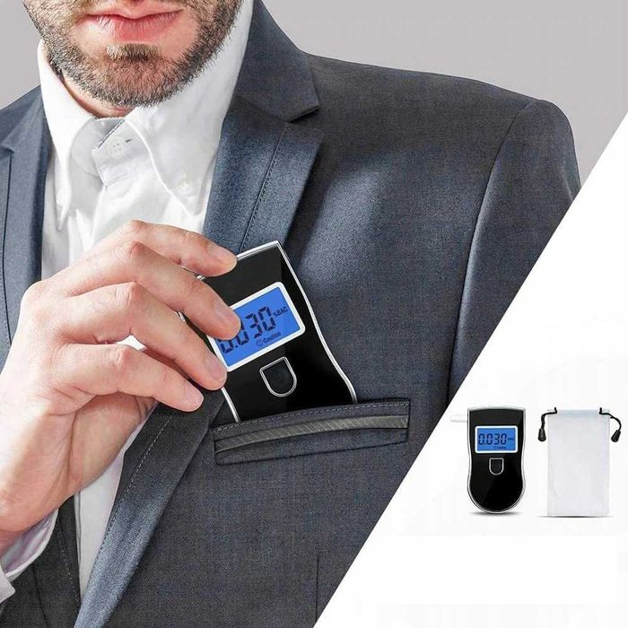 Дигитален дрегер за алкохол с LCD дисплей + Калъф.