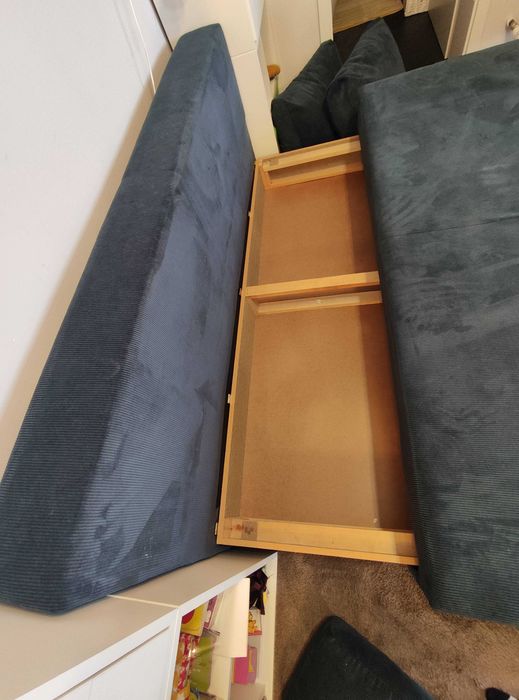 Canapea Extensibila 3 locuri, cu lada de depozitare, 190x95x100 cm