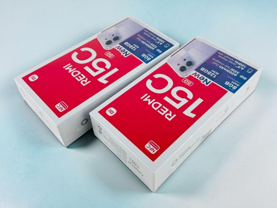 НОВИ! Xiaomi Redmi 15C 5G 128GB 4RAM Dusk Purple / Mint Green 2г. Гаранция!