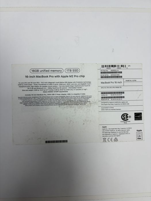 Macbook Pro m2 pro 16/1000