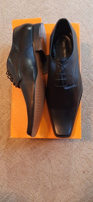 LOT pantofi bărbați sub gleznă, integral piele naturală, culoare negru