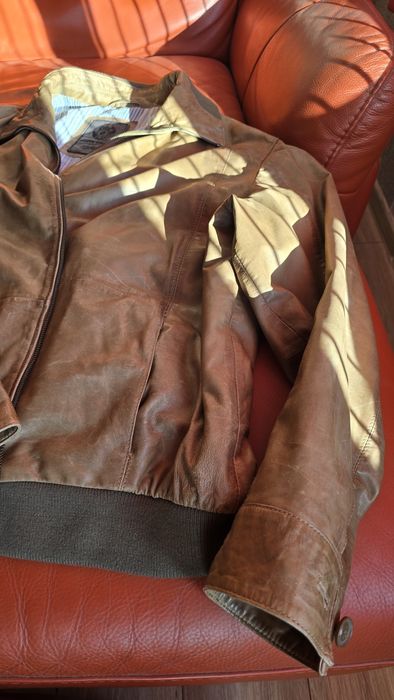 Кожено мъжко яке pierre cardin XL