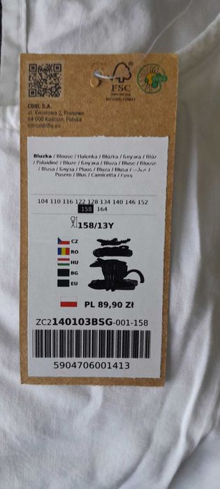 Camasa eleganta fete, mar. 13 ani, cu eticheta