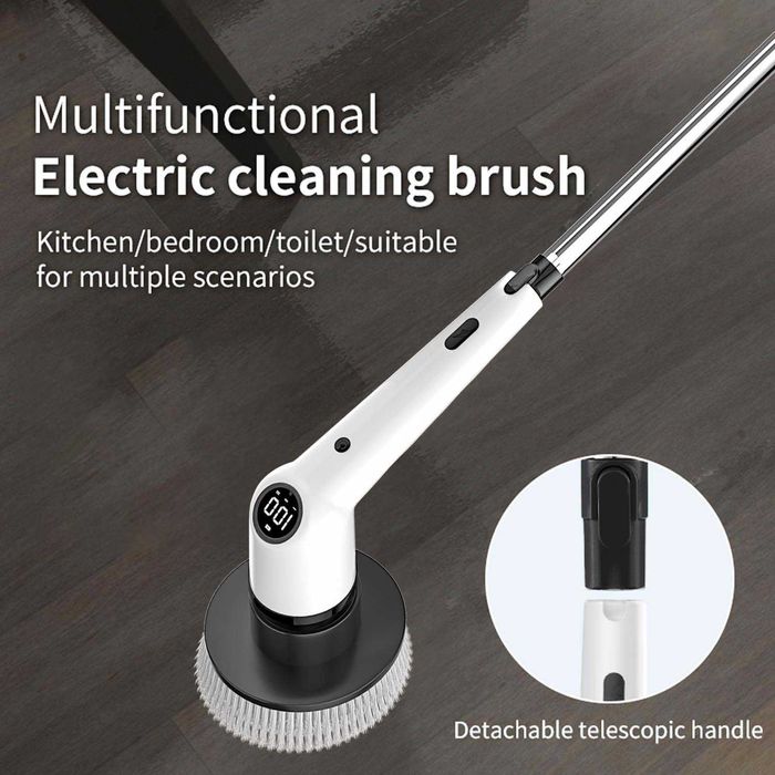 НОВ MGLSDeet 9 в 1. БЕЗЖИЧЕН, преносим, мощен скрубер 9 сменяеми глави