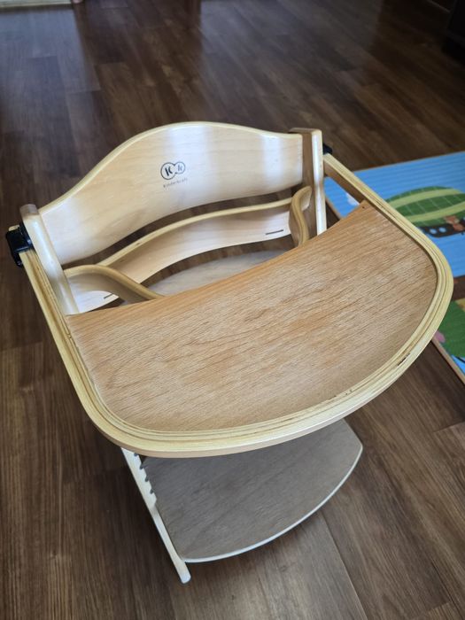 Scaun de masă Kinderkraft Enock 3 în 1, lemn natur, stare bună