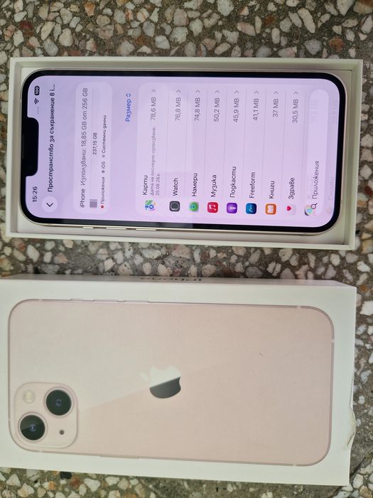 iPhone 13 Pink-256gb/100% battery health